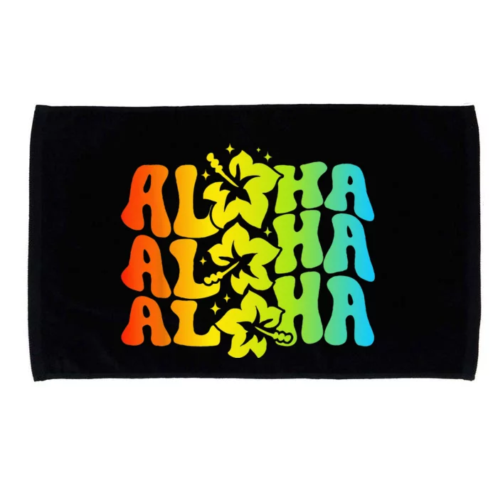 Aloha Hawaiian Flower Hawaii Vacation Microfiber Hand Towel