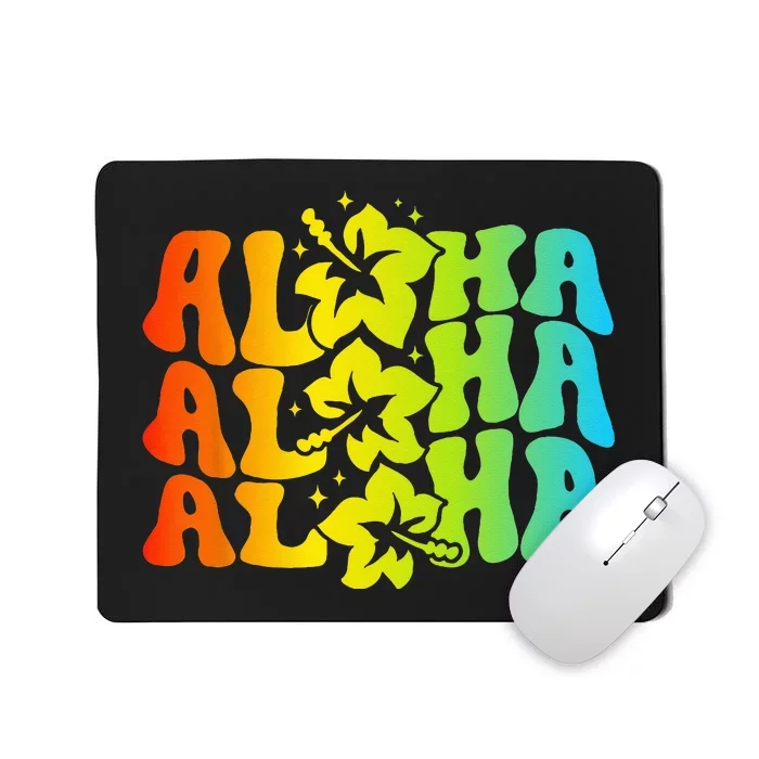 Aloha Hawaiian Flower Hawaii Vacation Mousepad