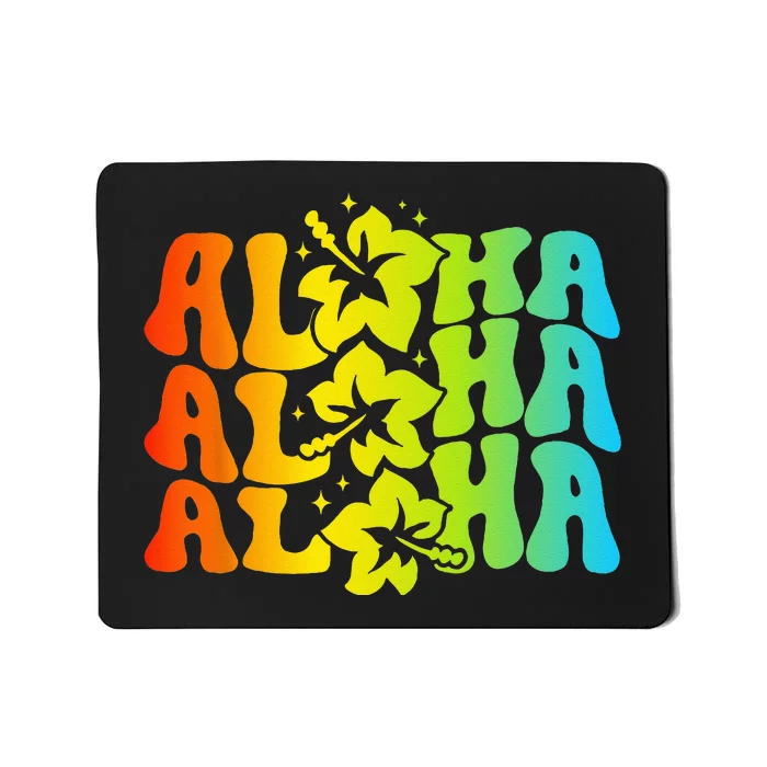 Aloha Hawaiian Flower Hawaii Vacation Mousepad