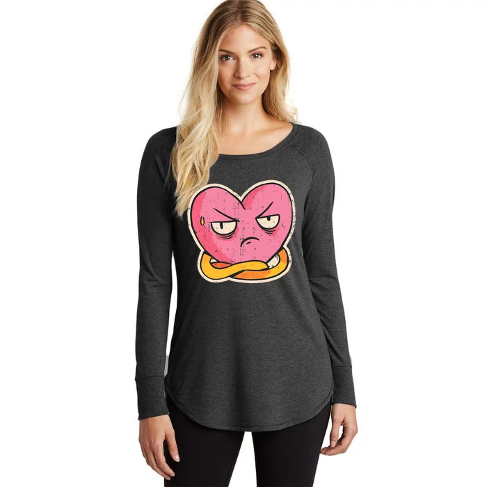 Angry Heart Funny Women's Perfect Tri Tunic Long Sleeve Shirt