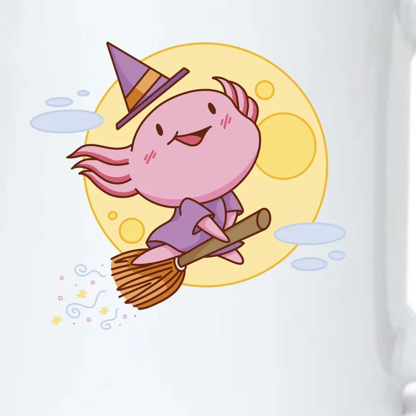 Axolotl Halloween Flying Witch Black Color Changing Mug