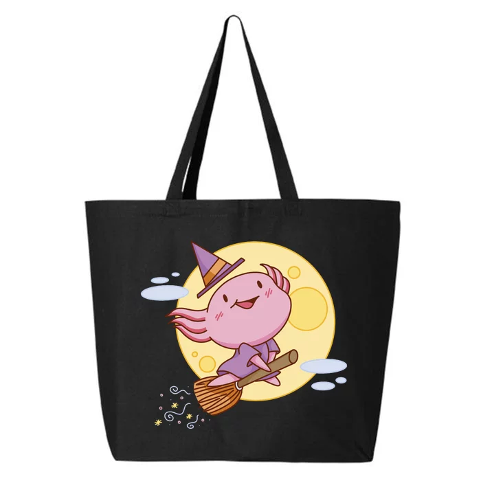 Axolotl Halloween Flying Witch 25L Jumbo Tote