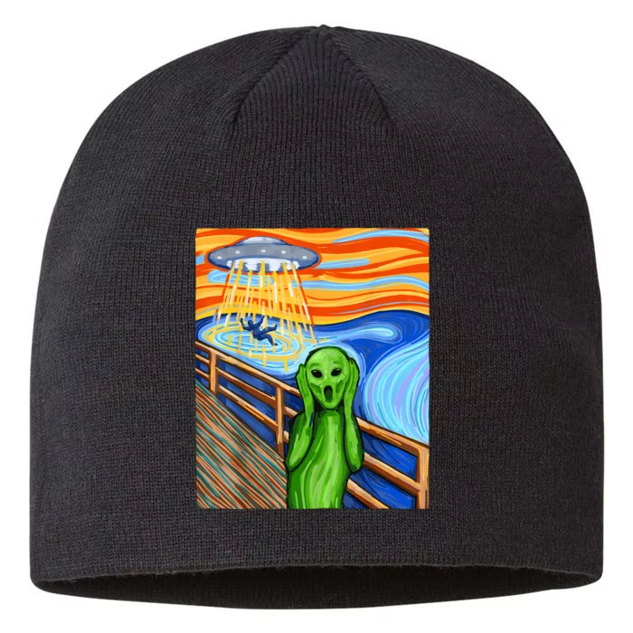 Alien Humor Funny Alien Lover Funny UFO Believe In Aliens 8 1/2in Sustainable Knit Beanie