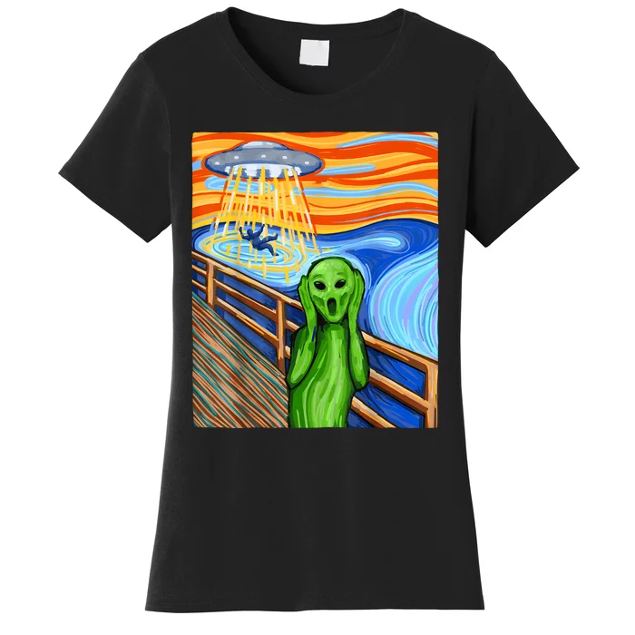 Alien Humor Funny Alien Lover Funny UFO Believe In Aliens Women's T-Shirt