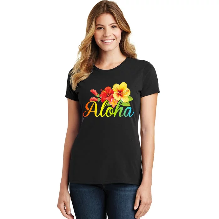 Aloha Hawaiian Flower Hawaii Vacation Women's T-Shirt