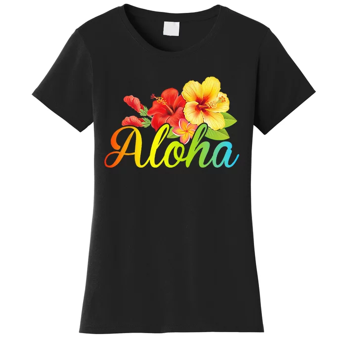 Aloha Hawaiian Flower Hawaii Vacation Women's T-Shirt