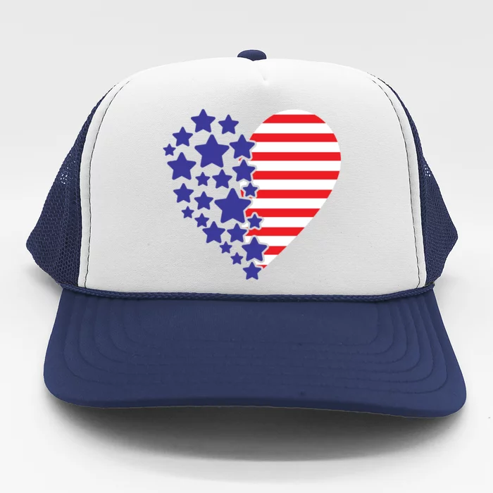 American Heart Flag Trucker Hat