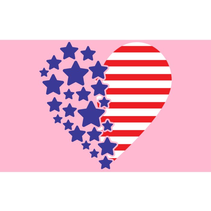 American Heart Flag Bumper Sticker