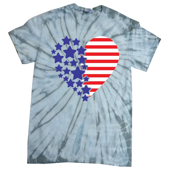 American Heart Flag Tie-Dye T-Shirt