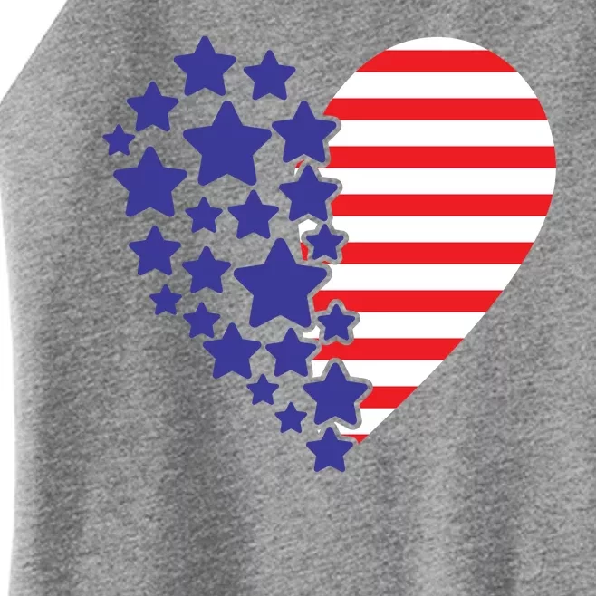 American Heart Flag Women’s Perfect Tri Rocker Tank