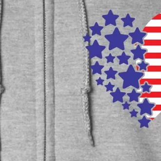 American Heart Flag Full Zip Hoodie