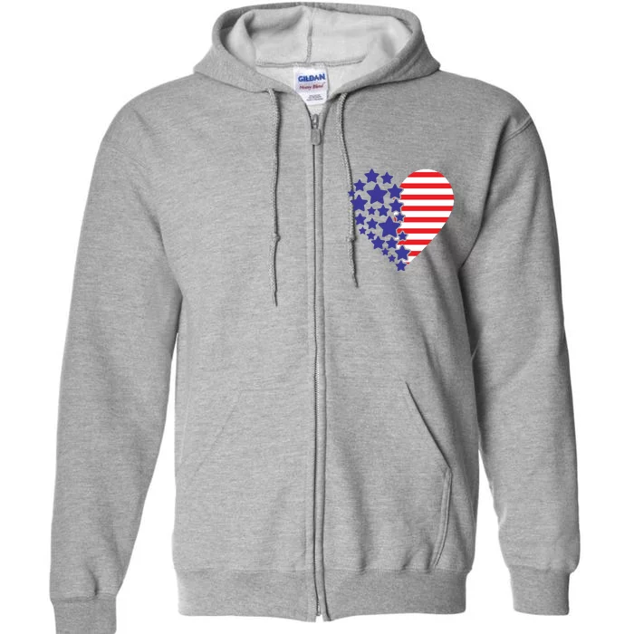 American Heart Flag Full Zip Hoodie