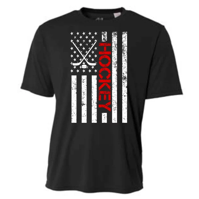 American Hockey Flag Vintage Cooling Performance Crew T-Shirt