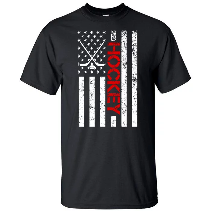 American Hockey Flag Vintage Tall T-Shirt