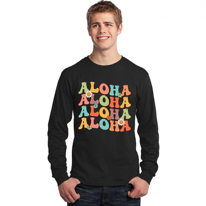 Aloha Hawaiian Flower Hawaii Vacation Tall Long Sleeve T-Shirt