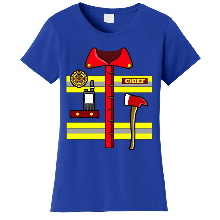 Adult Halloween Fire Firefighter Costume Gift Women's T-Shirt