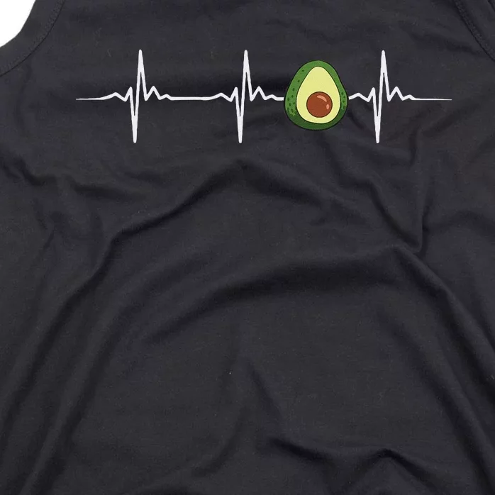 Avocado Heartbeat Funny Health Design Tank Top