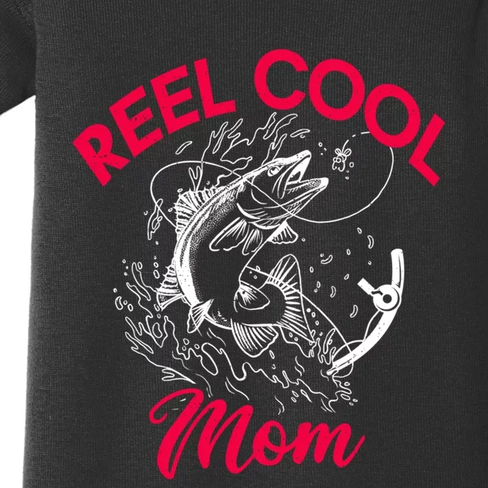 Angling Hunting Fishing Reel Cool Mom Baby Bodysuit