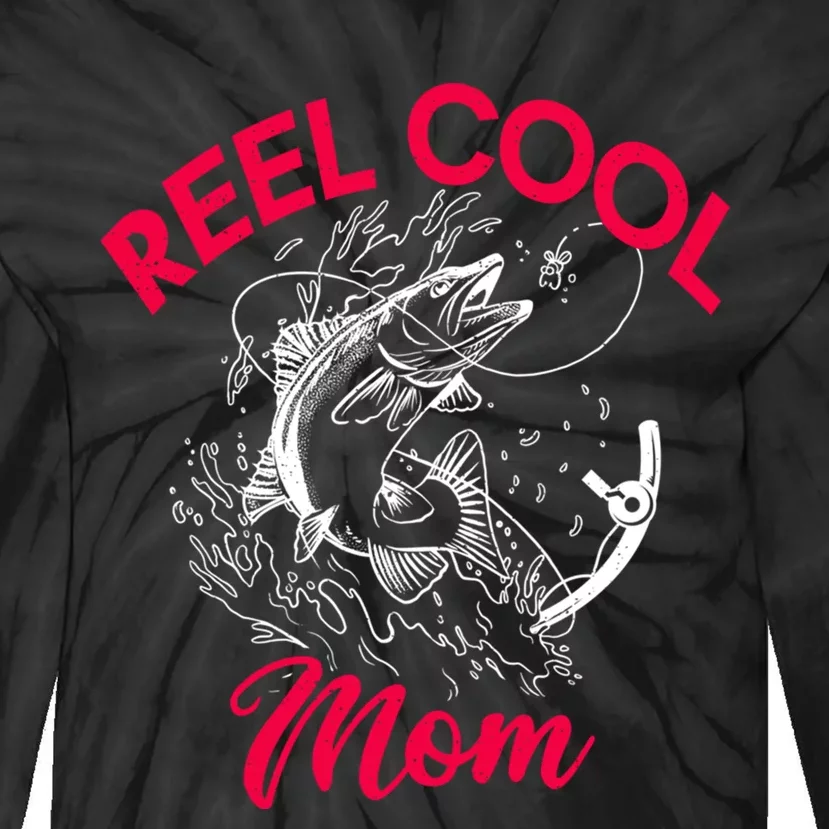 Angling Hunting Fishing Reel Cool Mom Tie-Dye Long Sleeve Shirt