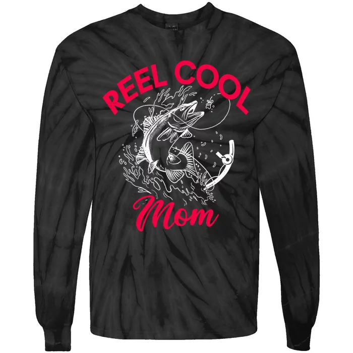 Angling Hunting Fishing Reel Cool Mom Tie-Dye Long Sleeve Shirt