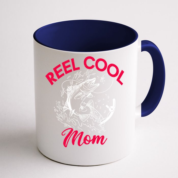 Angling Hunting Fishing Reel Cool Mom Front & Back Coffee Mug