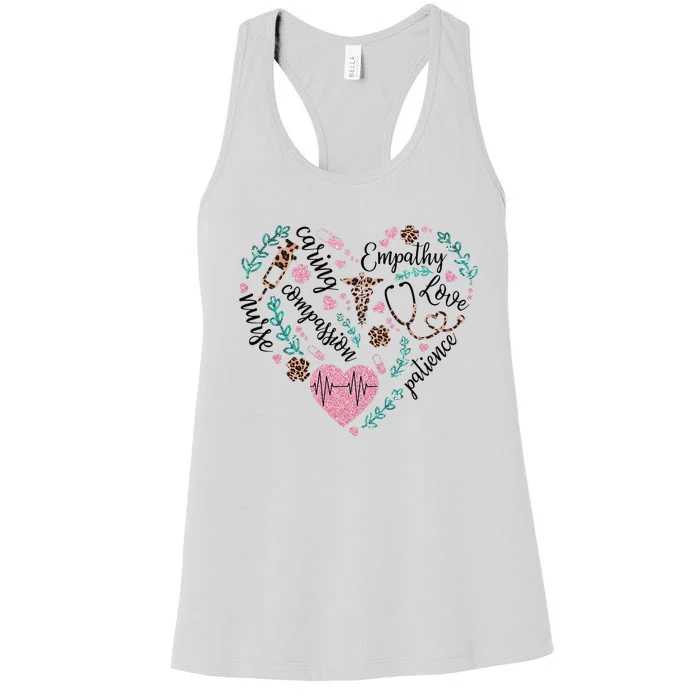 A Heart For Nurse Women's Racerback Tank