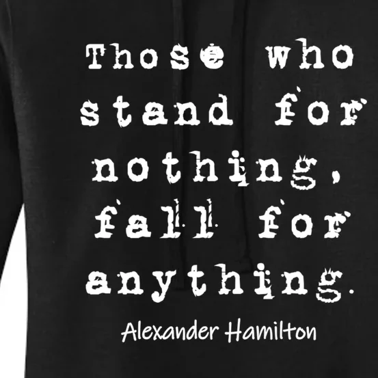 Alexander Hamilton Gift Inspirational Famous Aham Quote Gift Women's Pullover Hoodie