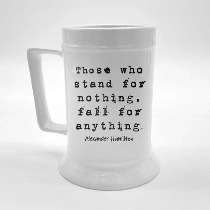 Alexander Hamilton Gift Inspirational Famous Aham Quote Gift Front & Back Beer Stein