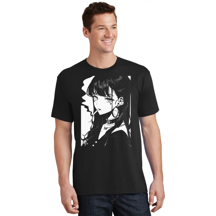 Anime Horror Girl Aesthetic Soft Grunge Waifu Japanese Otaku T-Shirt