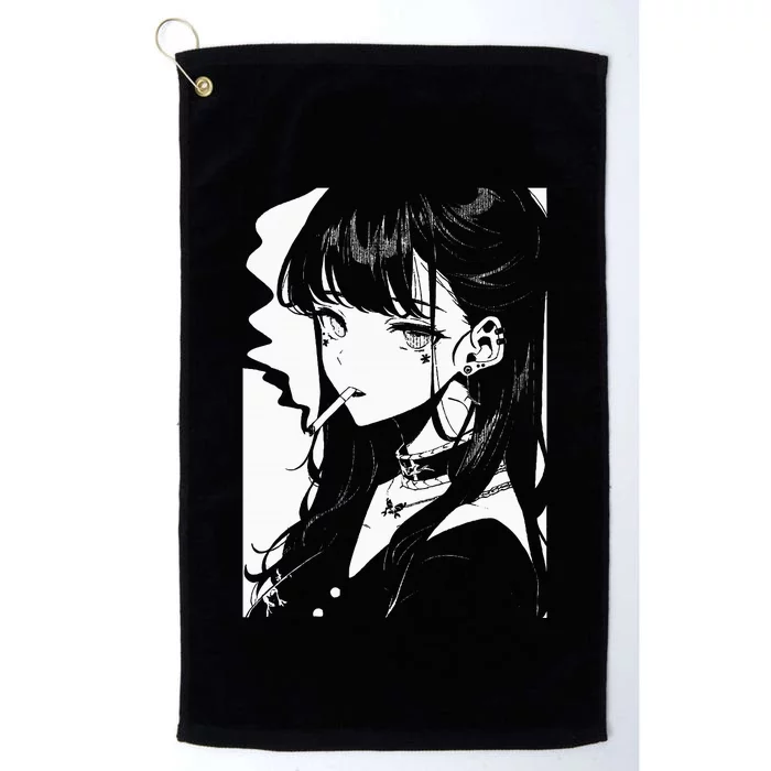 Anime Horror Girl Aesthetic Soft Grunge Waifu Japanese Otaku Platinum Collection Golf Towel