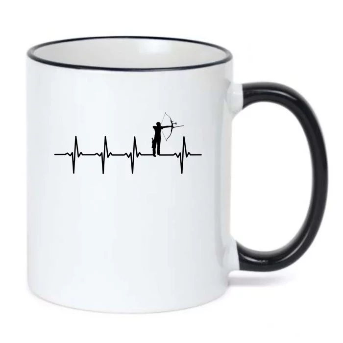 Archery Heartbeat Gift Rchers And Bow Hunting Lovers Great Gift Black Color Changing Mug