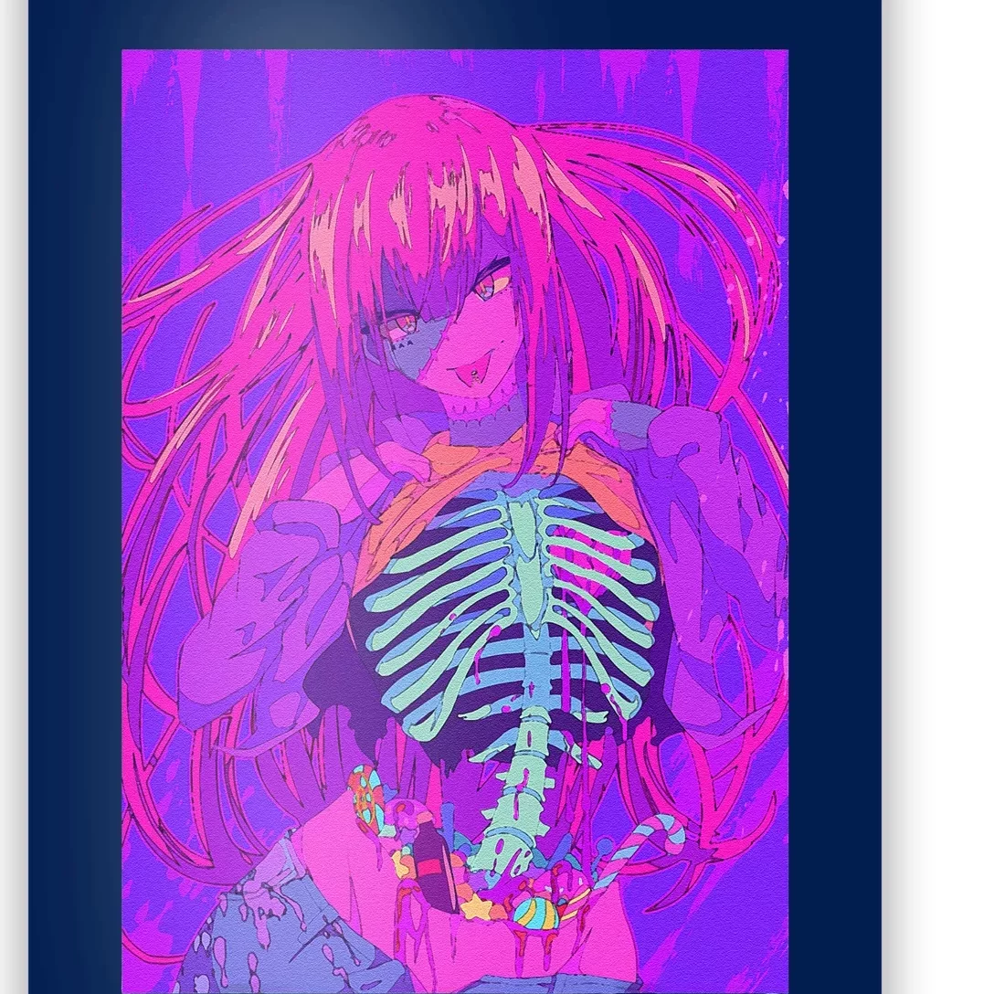 Anime Halloween Girl Kawaii Waifu Aesthetic Japanese Otaku Poster