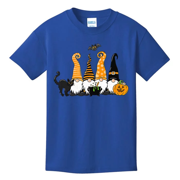 Autumn Halloween Gnomes Cute Autumn Pumpkin Fall Holiday Kids T-Shirt