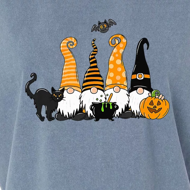 Autumn Halloween Gnomes Cute Autumn Pumpkin Fall Holiday Garment-Dyed Women's Muscle Tee