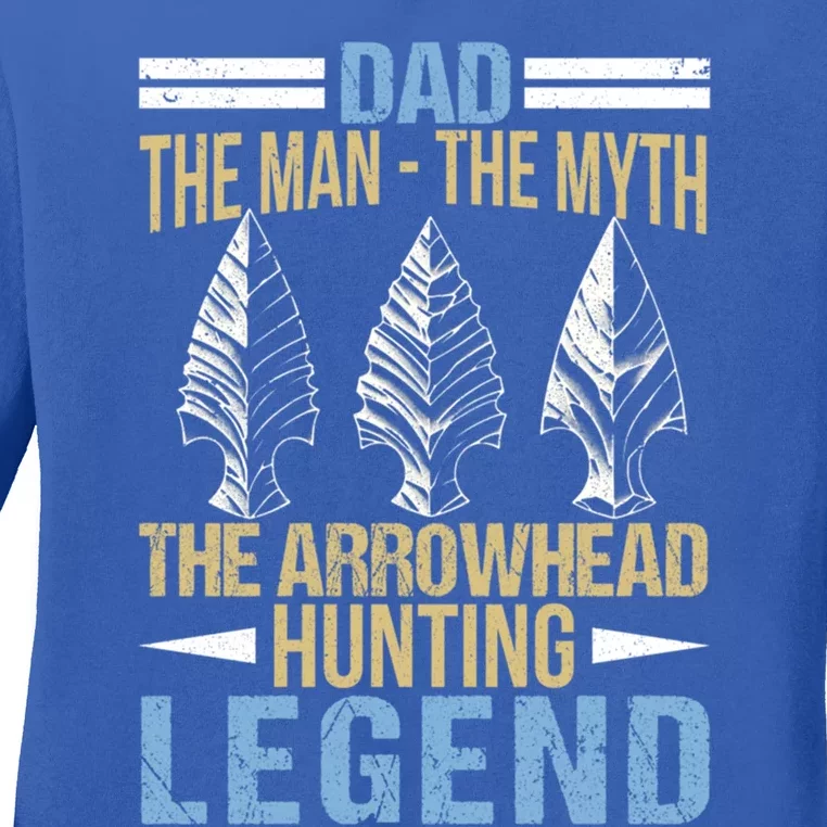 Arrowhead Hunting Gift For Dad Arrowhead Hunter Father Meaningful Gift Ladies Long Sleeve Shirt