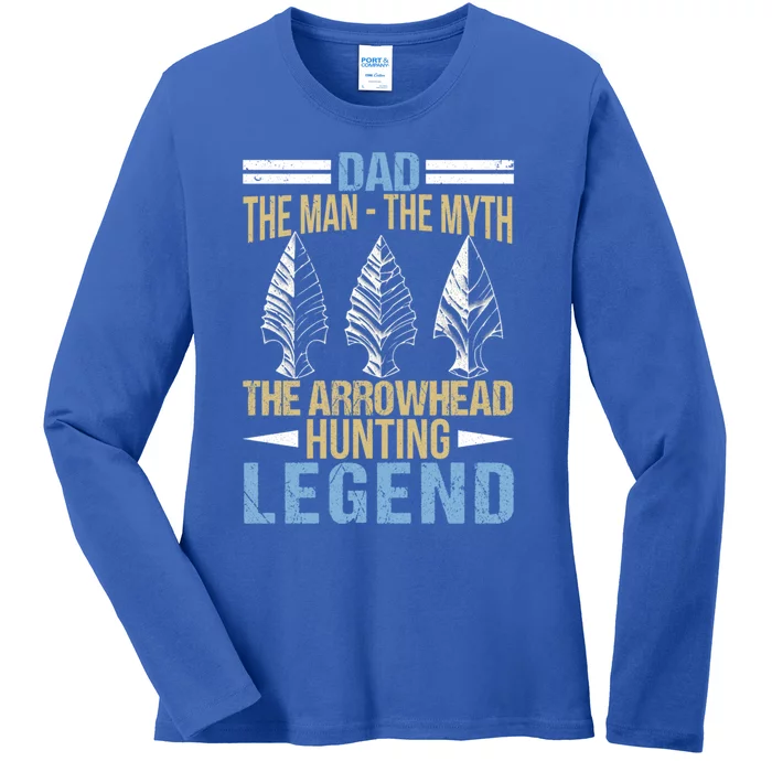 Arrowhead Hunting Gift For Dad Arrowhead Hunter Father Meaningful Gift Ladies Long Sleeve Shirt