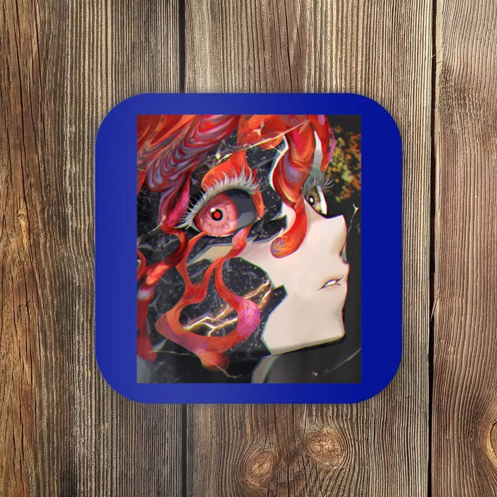 Anime Horror Girl Kawaii Waifu Aesthetic Japanese Otaku Coaster