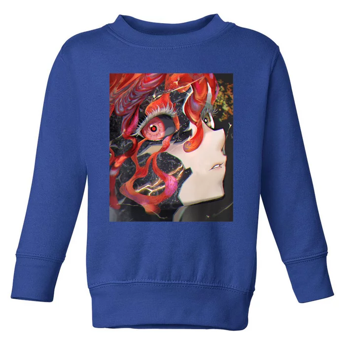 Anime Horror Girl Kawaii Waifu Aesthetic Japanese Otaku Toddler Sweatshirt