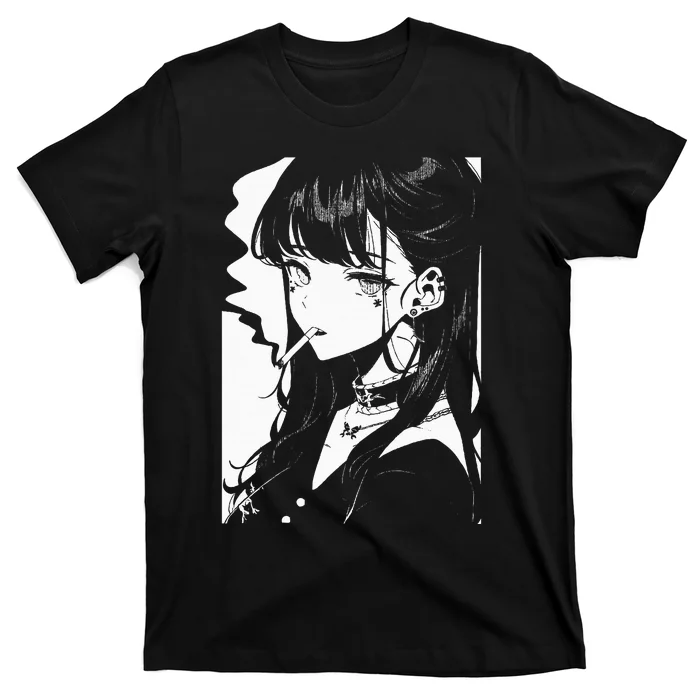 Anime Horror Girl Aesthetic Soft Grunge Waifu Japanese Otaku T-Shirt