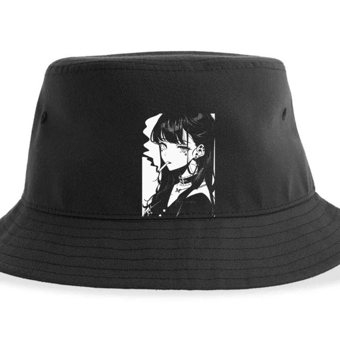 Anime Horror Girl Aesthetic Soft Grunge Waifu Japanese Otaku Sustainable Bucket Hat