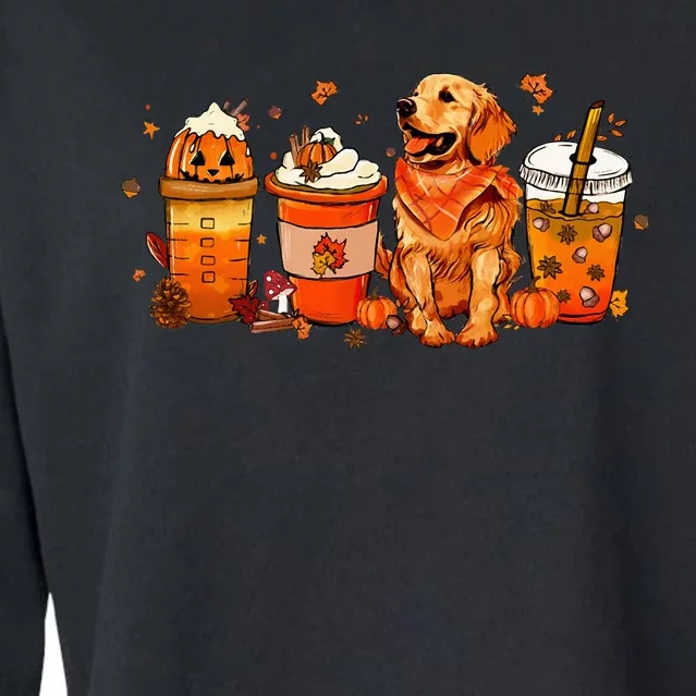 Autumn Harvest Golden Retriever Coffee Mug for Thanksgiving Cropped Pullover Crew