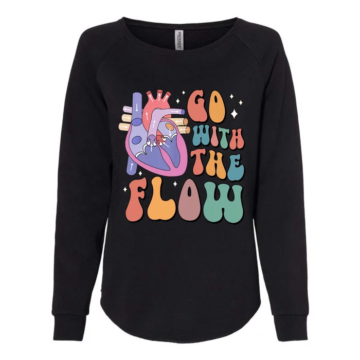 Anatomy Heart Go Withthe Flow Womens California Wash Sweatshirt