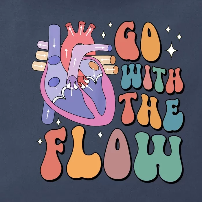 Anatomy Heart Go Withthe Flow Zip Tote Bag