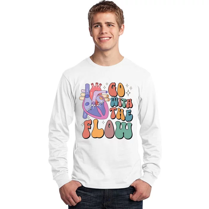 Anatomy Heart Go Withthe Flow Tall Long Sleeve T-Shirt