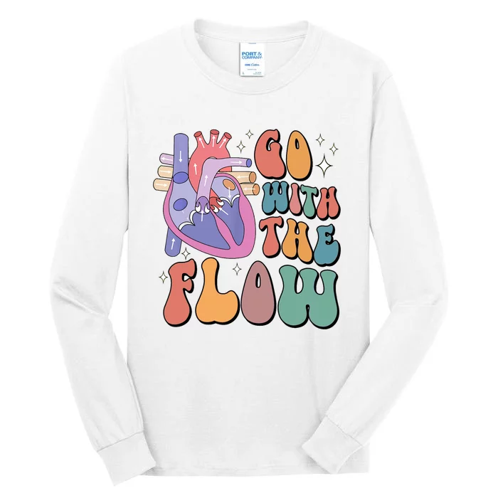 Anatomy Heart Go Withthe Flow Tall Long Sleeve T-Shirt