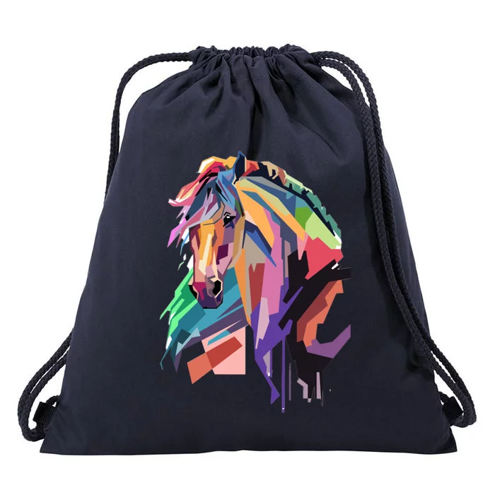 Awesome Horse Gift Horseback Riding Equestrian Lovers Funny Gift Great Gift Drawstring Bag