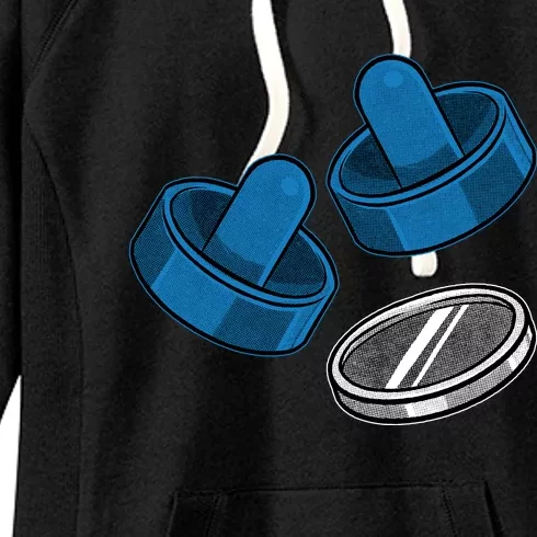 Air Hockey Game Pieces Women's Fleece Hoodie