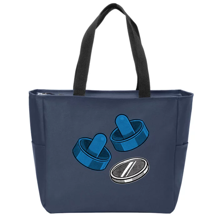 Air Hockey Game Pieces Zip Tote Bag