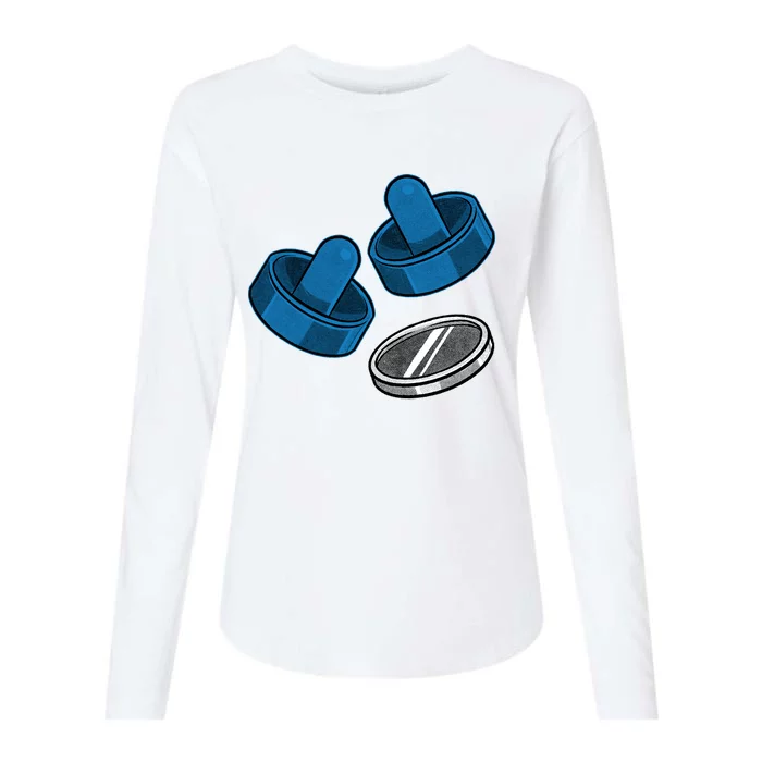 Air Hockey Game Pieces Womens Cotton Relaxed Long Sleeve T-Shirt