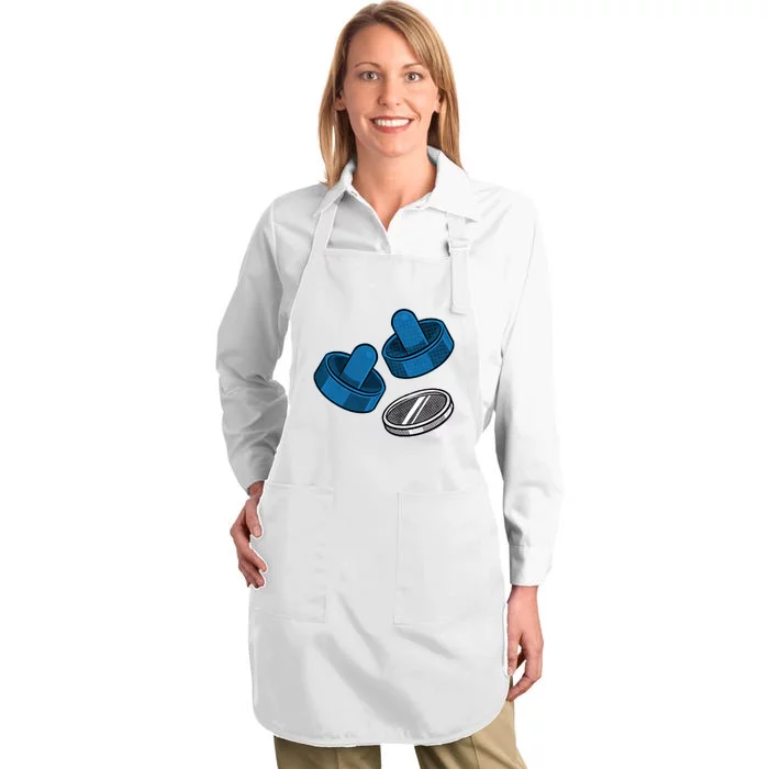 Air Hockey Game Pieces Full-Length Apron With Pocket